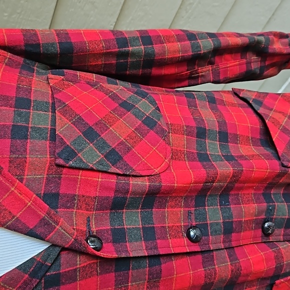 VINTAGE PENDLETON BLAZER SPORT COAT 100% WOOL M MEDIUM PLAID 1950s MEN'S - Picture 3 of 8